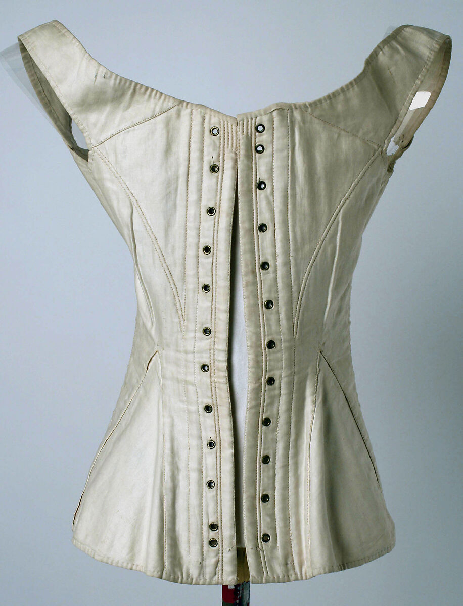 Corset, cotton, American