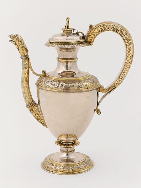 Ewer, Affabel Partridge  British, Silver, gilded silver