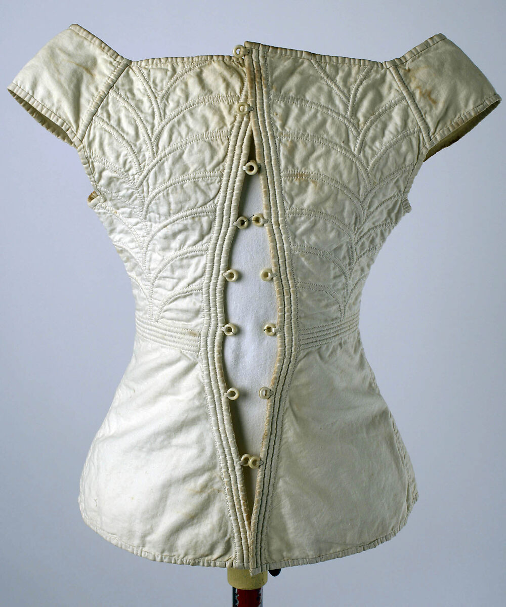 Corset, cotton, American
