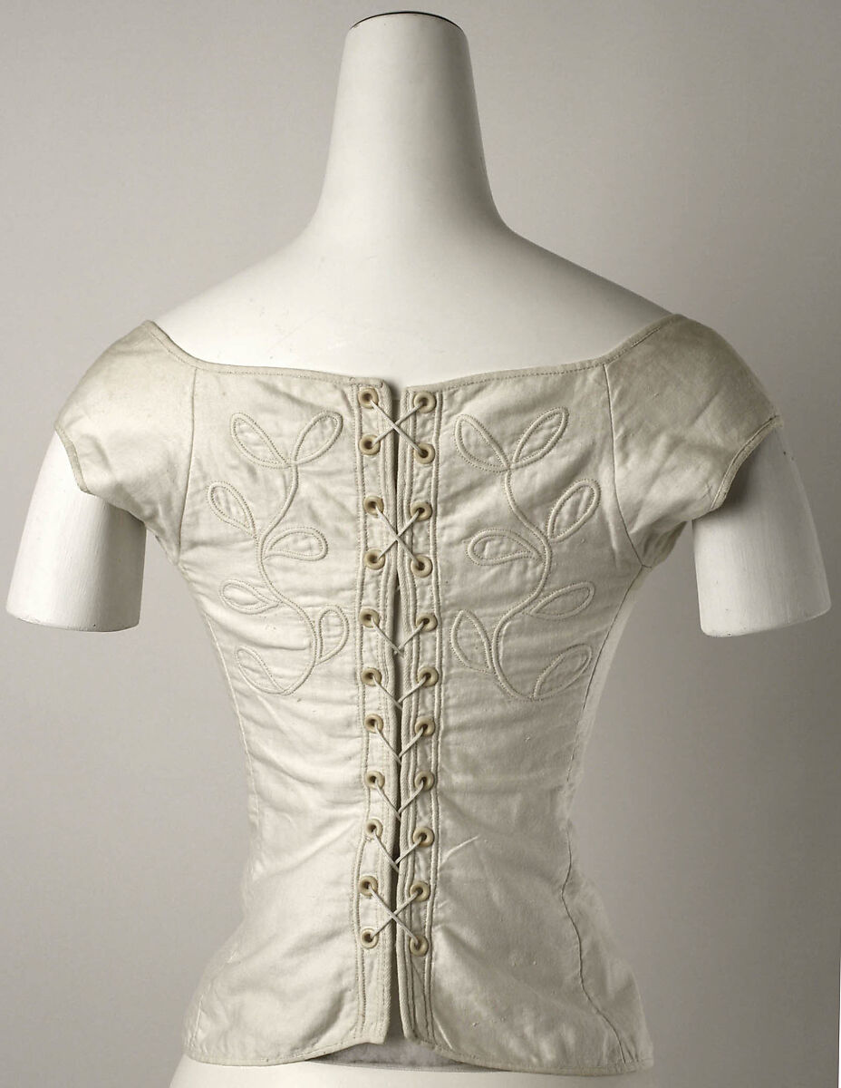 Corset, cotton, American