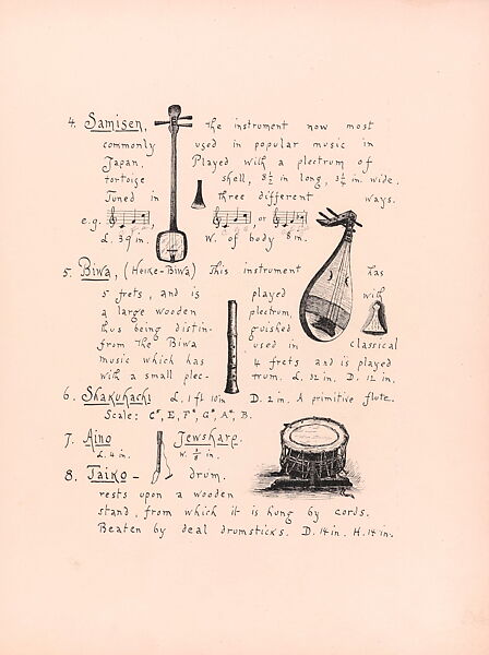 Musical instruments and their homes, Mary Elizabeth Adams Brown (American, New York 1842–1918 New York) 