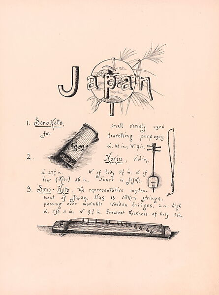 Musical instruments and their homes, Mary Elizabeth Adams Brown (American, New York 1842–1918 New York)
