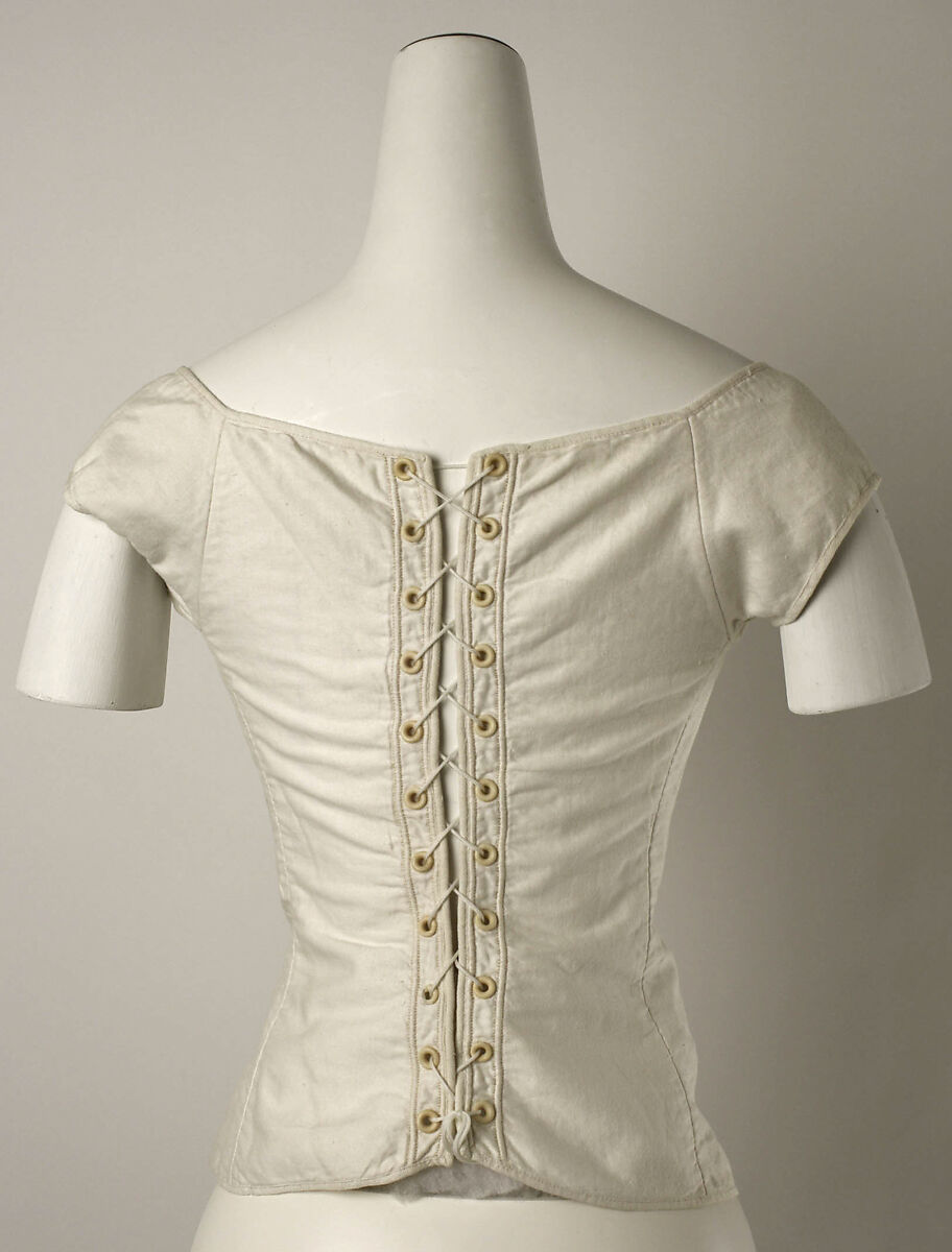Corset, cotton, American