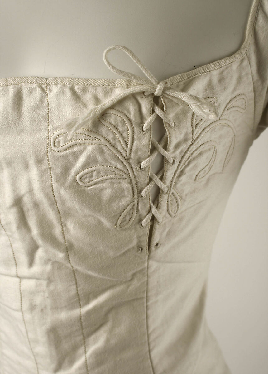 Corset, cotton, American