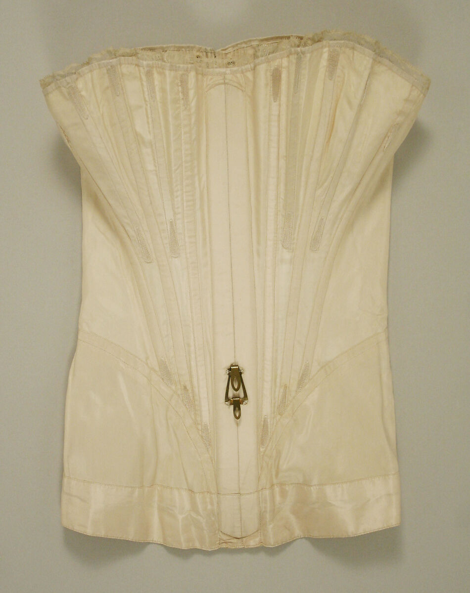 Corset, silk, American or European