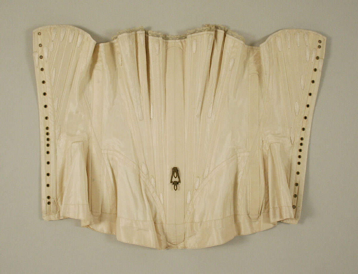 Corset, silk, American or European