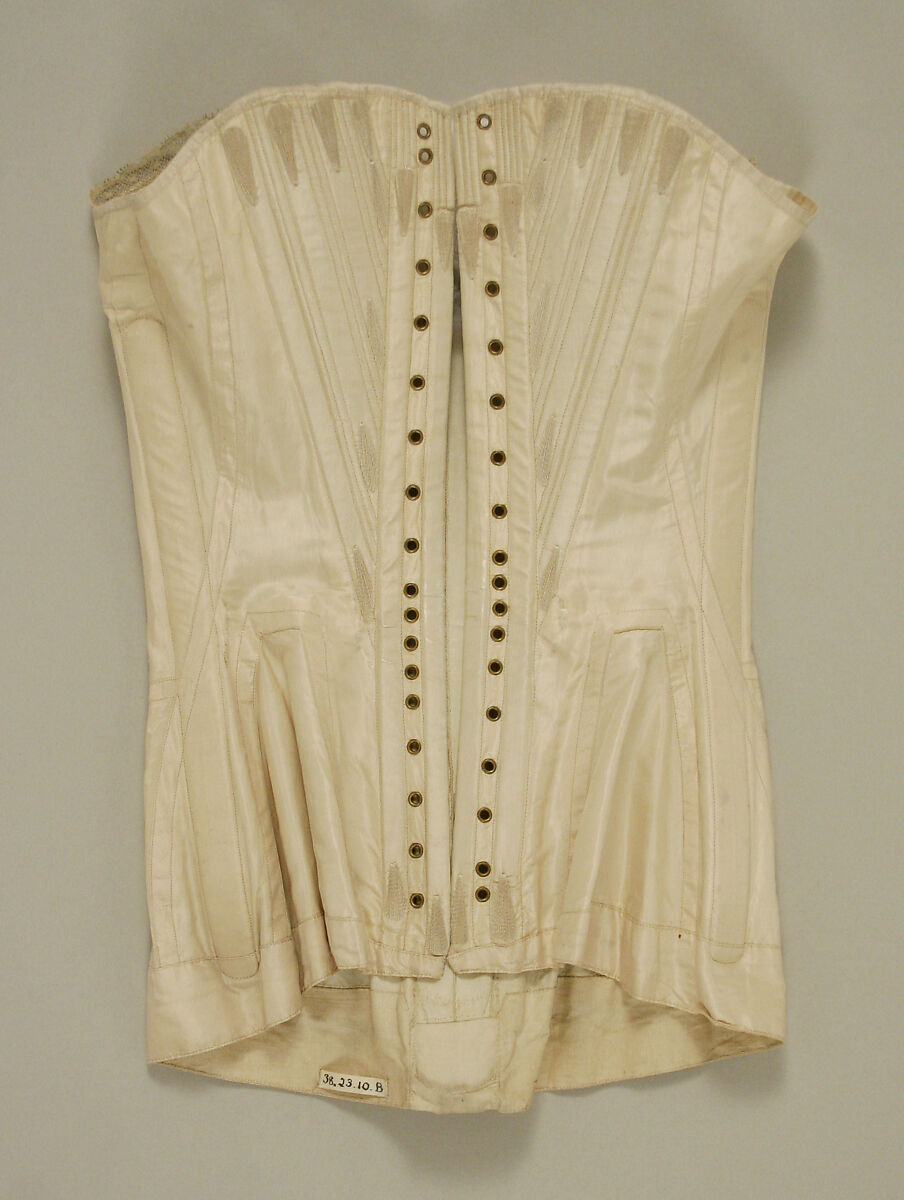 Corset, silk, American or European
