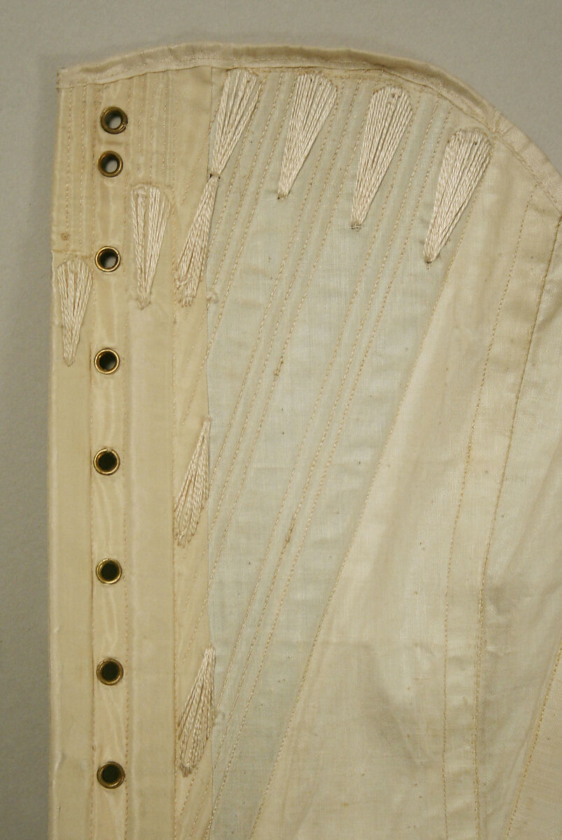 Corset, silk, American or European