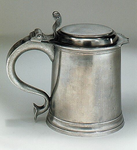 Tankard, William Kirby (ca. 1738–after 1810), Pewter, American