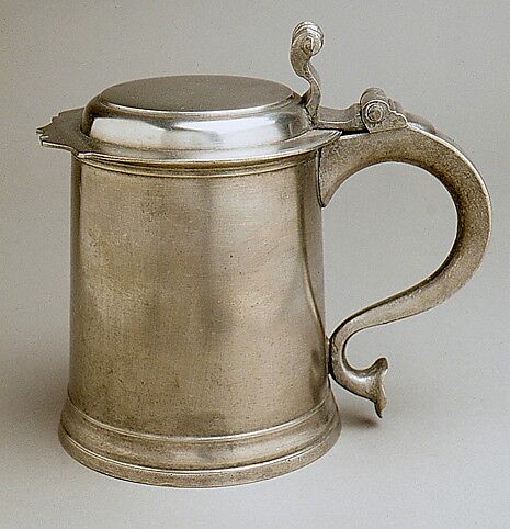 Tankard, William Kirby (ca. 1738–after 1810), Pewter, American 