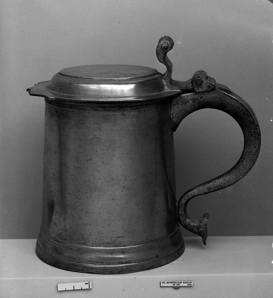 Tankard, William Kirby (ca. 1738–after 1810), Pewter, American