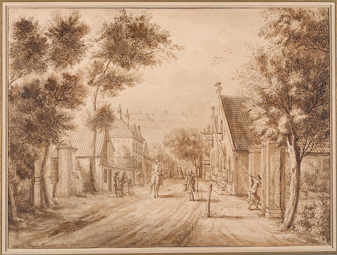 A View of the Herenstraat in Voorburg, Seen from the Oosteinde