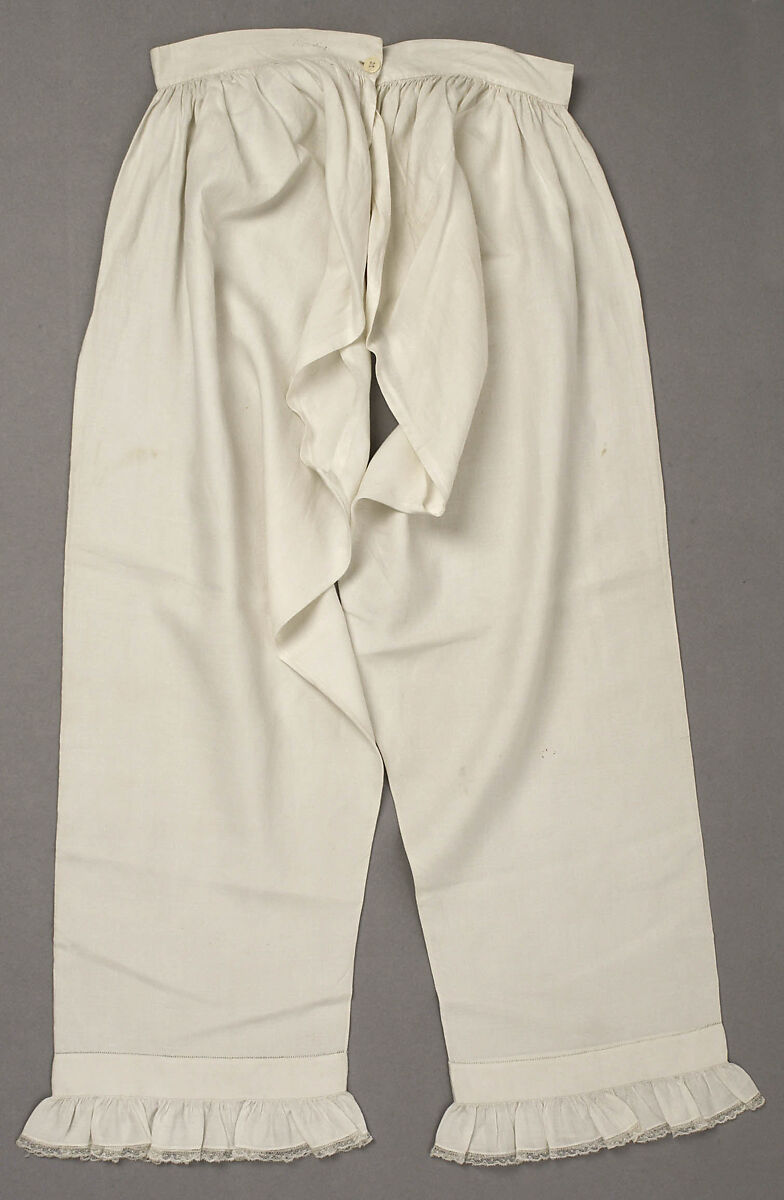 Pantalets, linen, American 