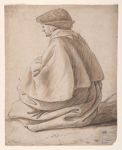 Study of a Seated Peasant Woman, Viewed from Behind and to the Left