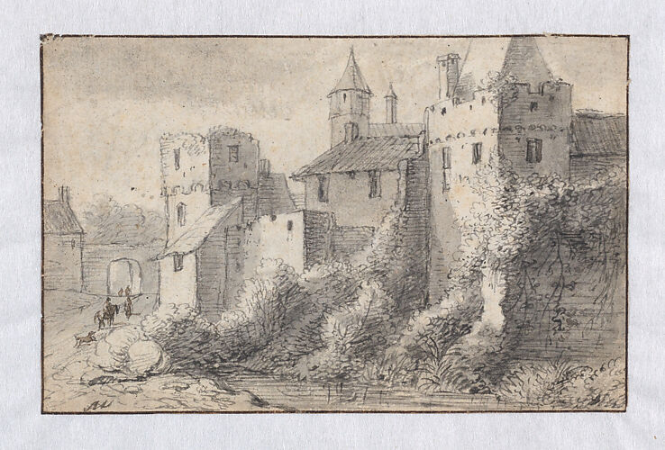 The Winsertor on the Messberg Hamburg (recto); View of the City Walls of Hamburg (verso)