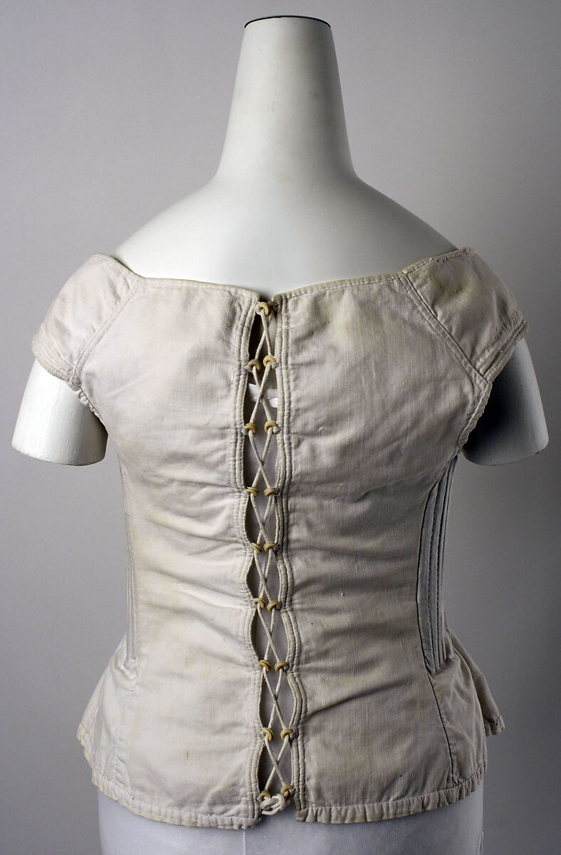 Corset, cotton, American