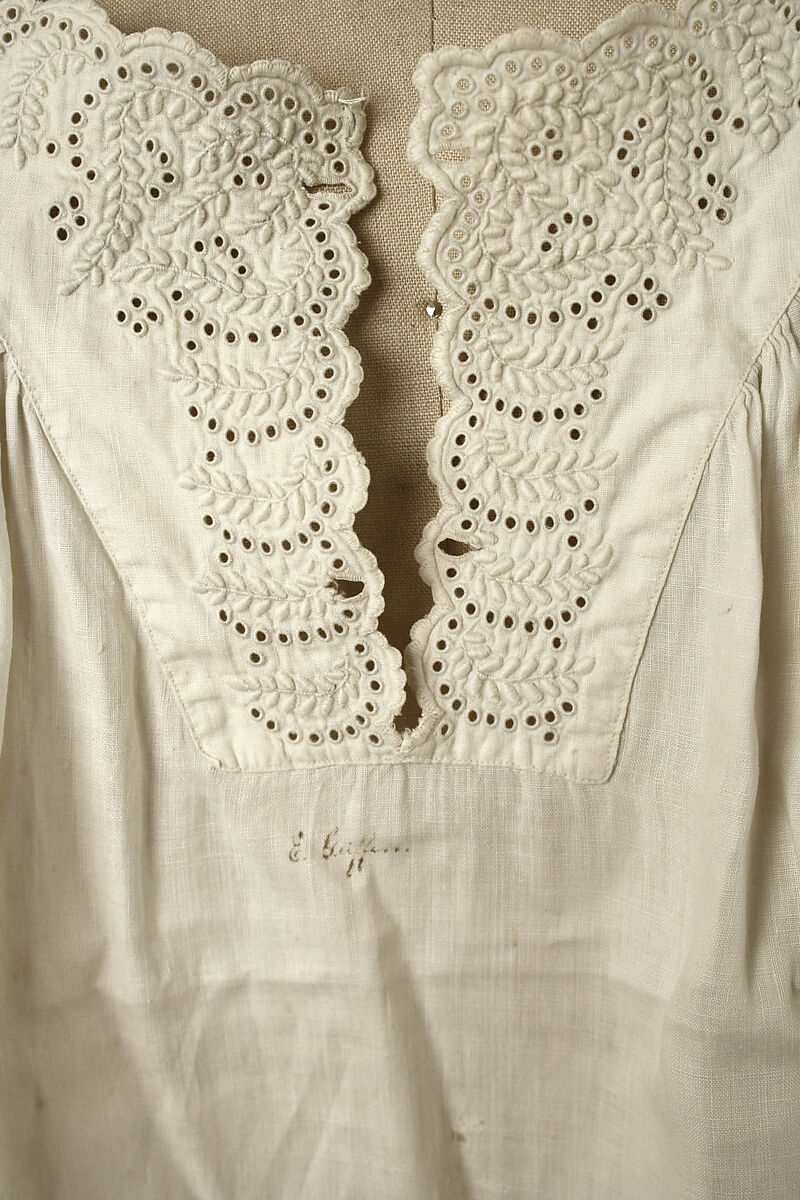 Chemise, linen, American