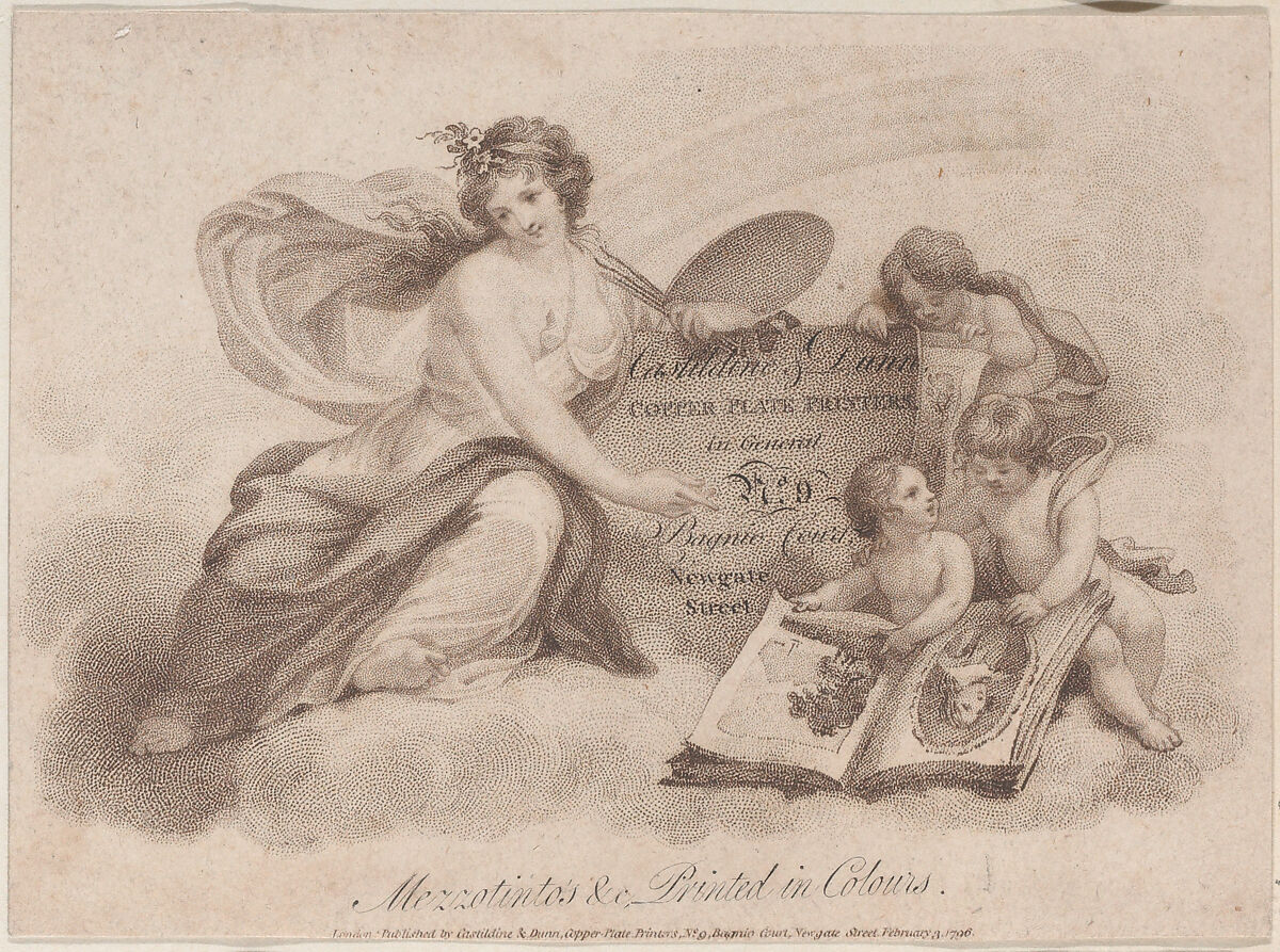Trade Card for Castildine & Dunn, Copper Plate Engravers, Anonymous, British, 18th century, Engraving 