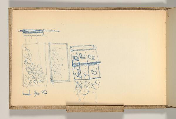 Sketchbook, Louis C. Tiffany (American, New York 1848–1933 New York), Graphite, pastel, watercolor, and crayon on paper, American