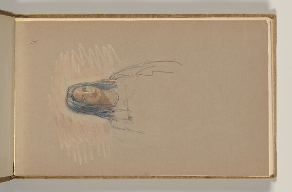 Sketchbook, Louis C. Tiffany (American, New York 1848–1933 New York), Graphite, pastel, watercolor, and crayon on paper, American
