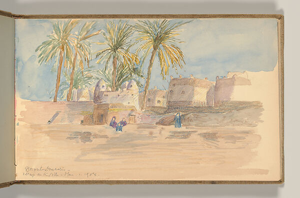 Sketchbook, Louis C. Tiffany (American, New York 1848–1933 New York), Graphite, pastel, watercolor, and crayon on paper, American