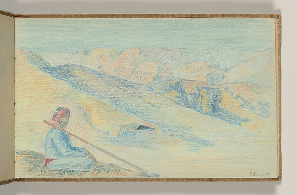 Sketchbook, Louis C. Tiffany (American, New York 1848–1933 New York), Graphite, pastel, watercolor, and crayon on paper, American