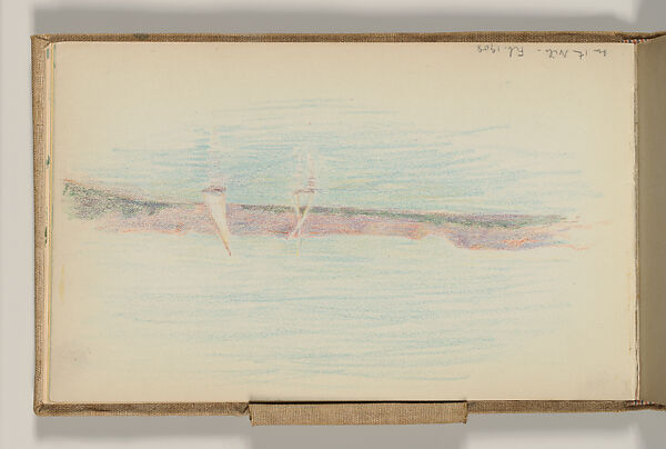 Sketchbook, Louis C. Tiffany (American, New York 1848–1933 New York), Graphite, pastel, watercolor, and crayon on paper, American