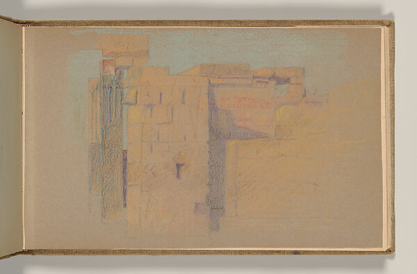 Sketchbook, Louis C. Tiffany (American, New York 1848–1933 New York), Graphite, pastel, watercolor, and crayon on paper, American