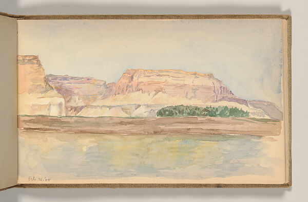 Sketchbook, Louis C. Tiffany (American, New York 1848–1933 New York), Graphite, pastel, watercolor, and crayon on paper, American