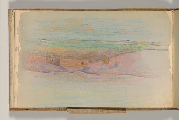 Sketchbook, Louis C. Tiffany (American, New York 1848–1933 New York), Graphite, pastel, watercolor, and crayon on paper, American