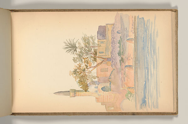 Sketchbook, Louis C. Tiffany (American, New York 1848–1933 New York), Graphite, pastel, watercolor, and crayon on paper, American