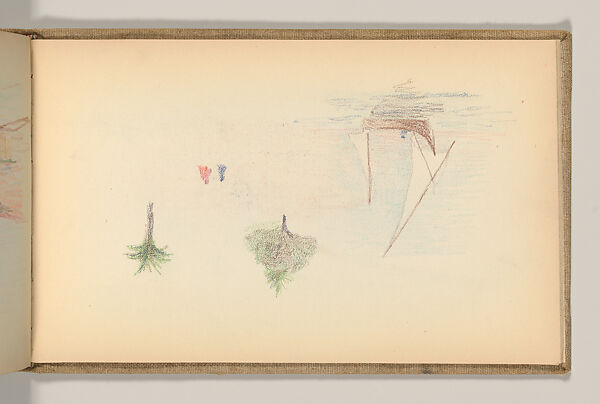 Sketchbook, Louis C. Tiffany (American, New York 1848–1933 New York), Graphite, pastel, watercolor, and crayon on paper, American