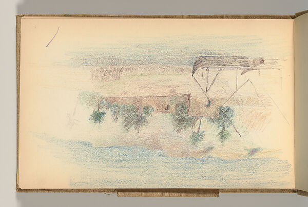 Sketchbook, Louis C. Tiffany (American, New York 1848–1933 New York), Graphite, pastel, watercolor, and crayon on paper, American