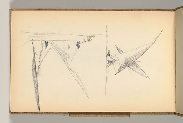 Sketchbook, Louis C. Tiffany (American, New York 1848–1933 New York), Graphite, pastel, watercolor, and crayon on paper, American