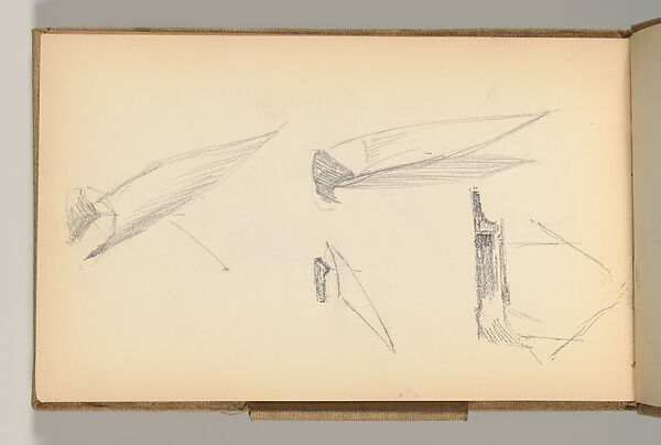 Sketchbook, Louis C. Tiffany (American, New York 1848–1933 New York), Graphite, pastel, watercolor, and crayon on paper, American
