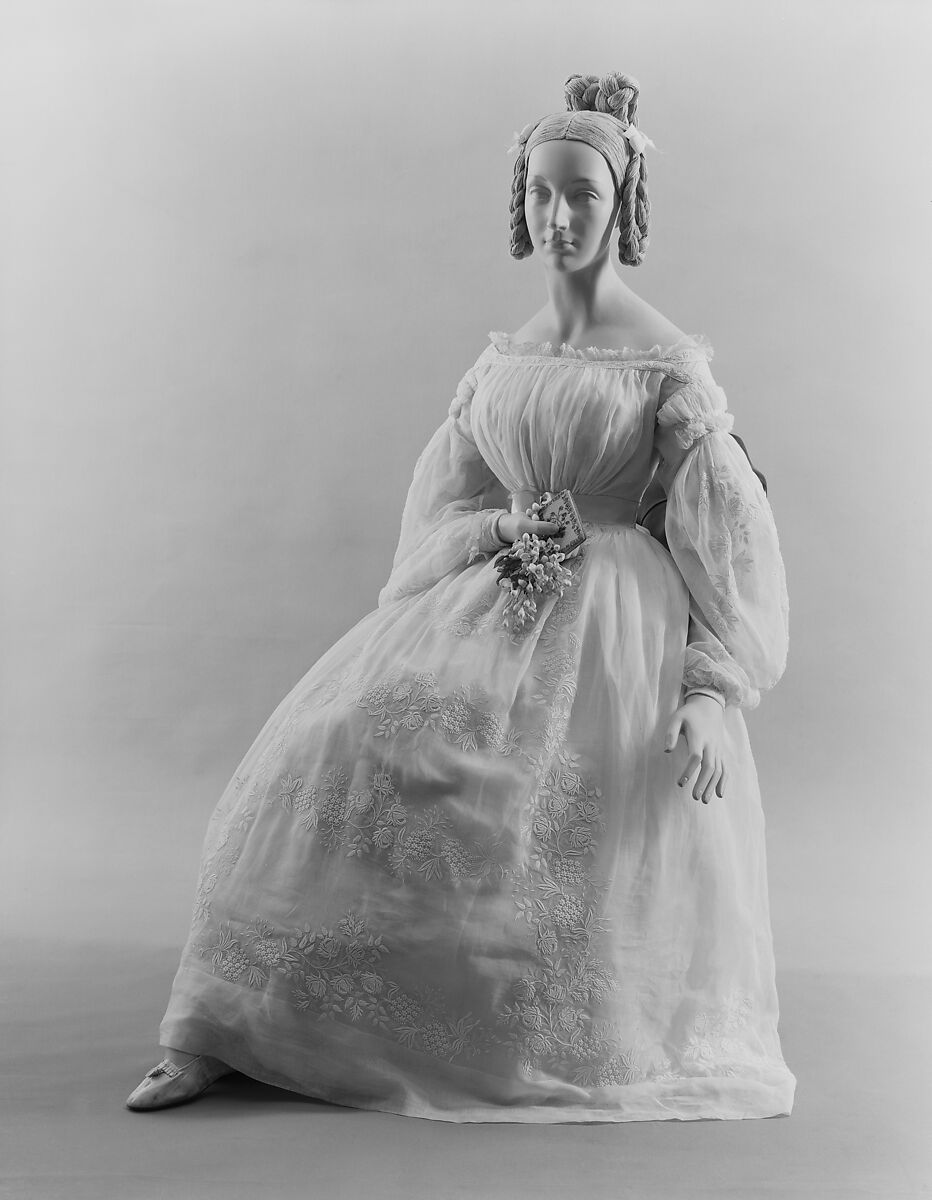 Wedding dress, cotton, French