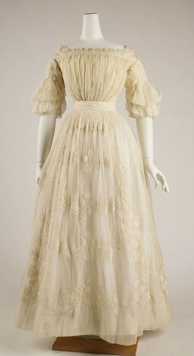 Wedding dress, cotton, French