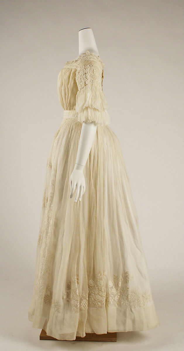 Wedding dress, cotton, French