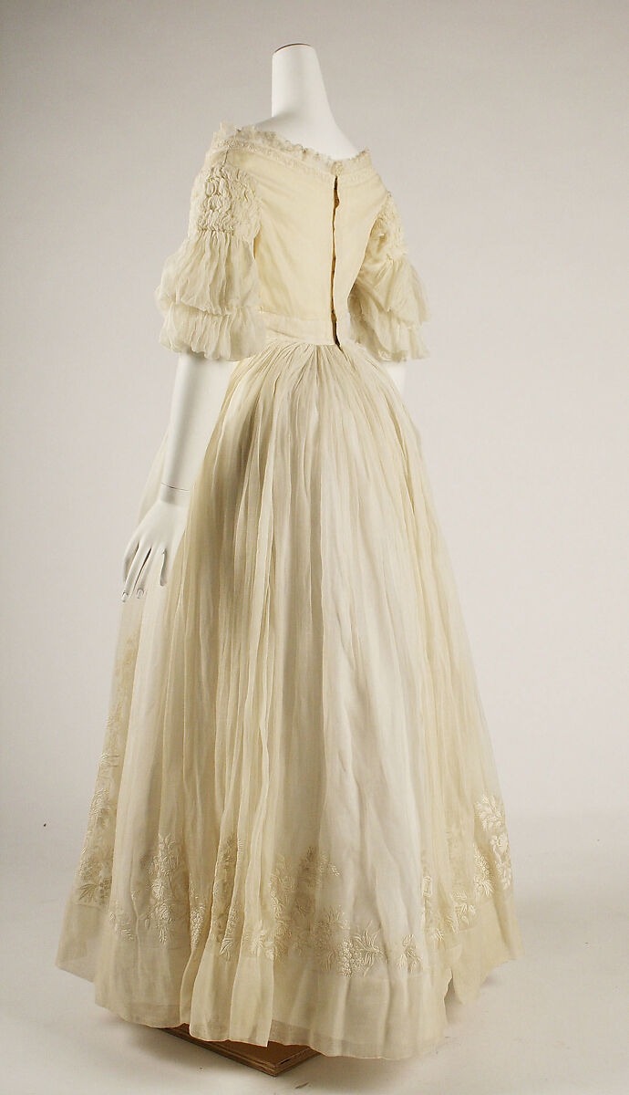 Wedding dress, cotton, French