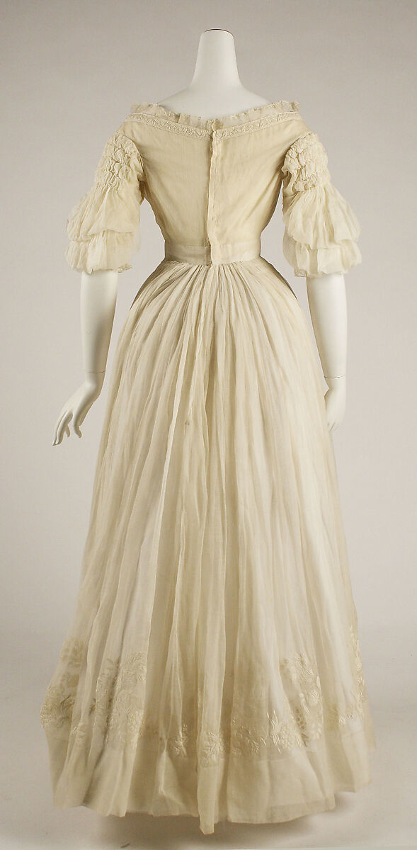 Wedding dress, cotton, French