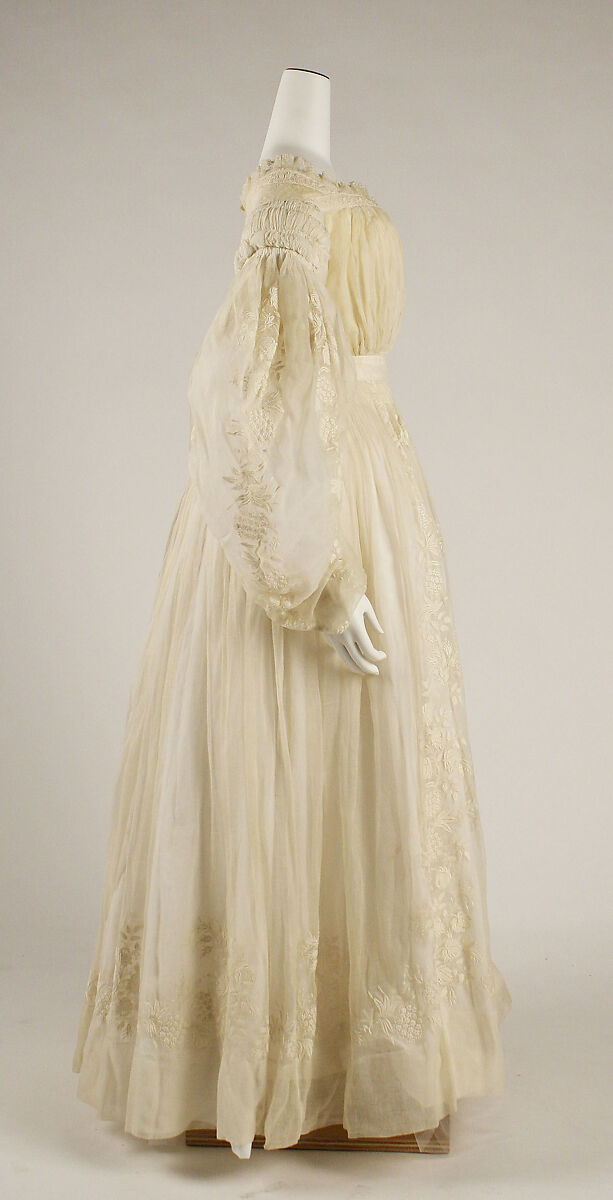 Wedding dress, cotton, French