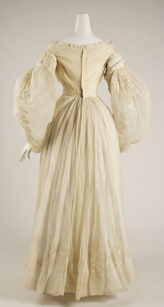 Wedding dress, cotton, French