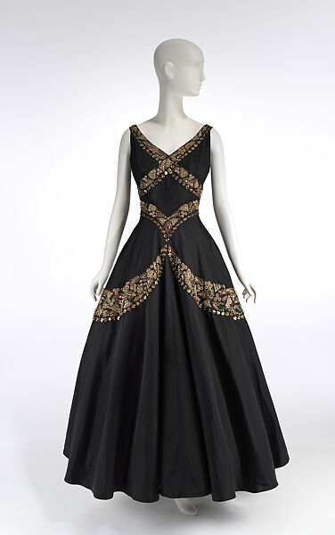 Evening dress, Mainbocher  French and American, silk, French