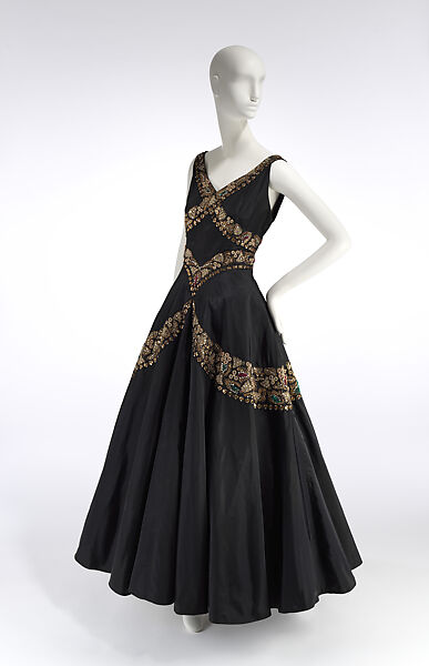 Evening dress, Mainbocher (French and American, founded 1930), silk, French
