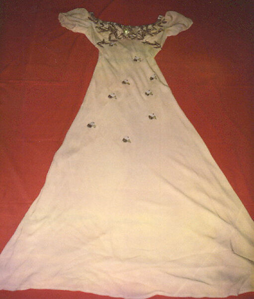 Court presentation ensemble, Schiaparelli (French, founded 1927), silk, feathers, French