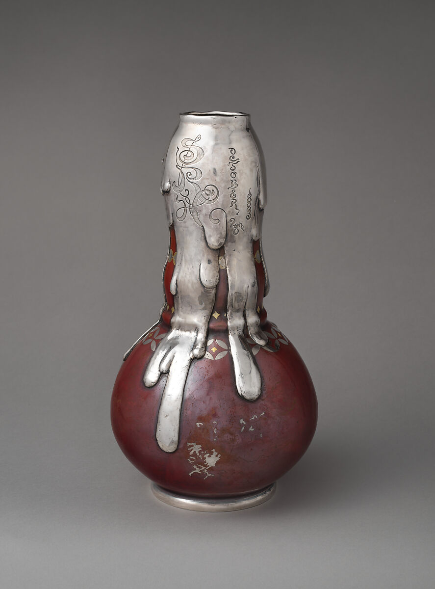 Vase, Tiffany &amp; Co. (1837–present), Silver, copper, gold, and silver-copper-zinc alloy, American 