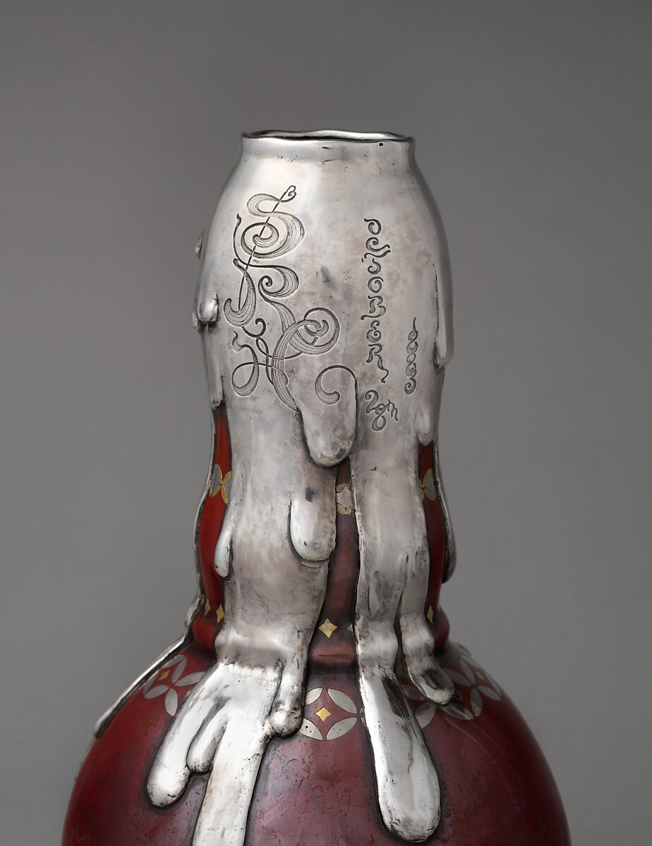 Vase, Tiffany &amp; Co. (1837–present), Silver, copper, gold, and silver-copper-zinc alloy, American