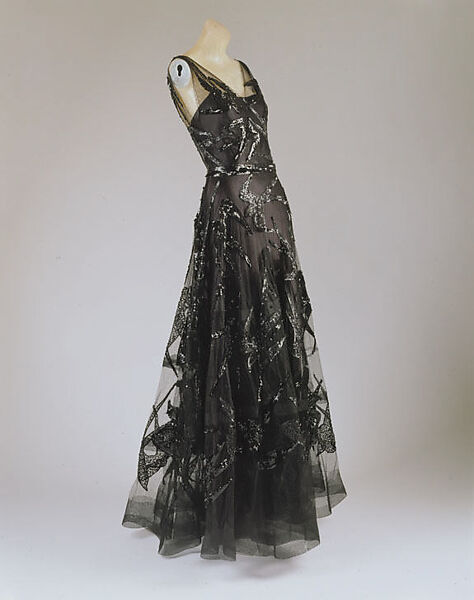 Evening dress, House of Vionnet (French, active 1912–14; 1918–39), silk, spangles, French