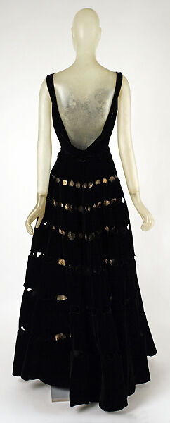 Evening dress, House of Vionnet (French, active 1912–14; 1918–39), silk, metal thread, French