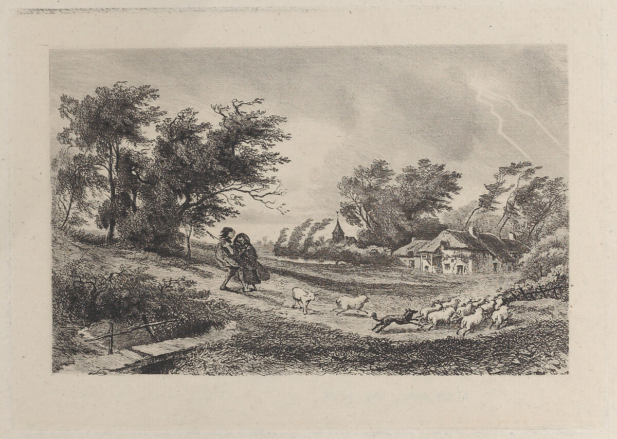 L'Orage, Charles-François Daubigny (French, Paris 1817–1878 Paris), Photogravure 